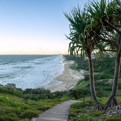 View of Sunshine Beach in Noosa Beach on Sunshine Coast, Australia